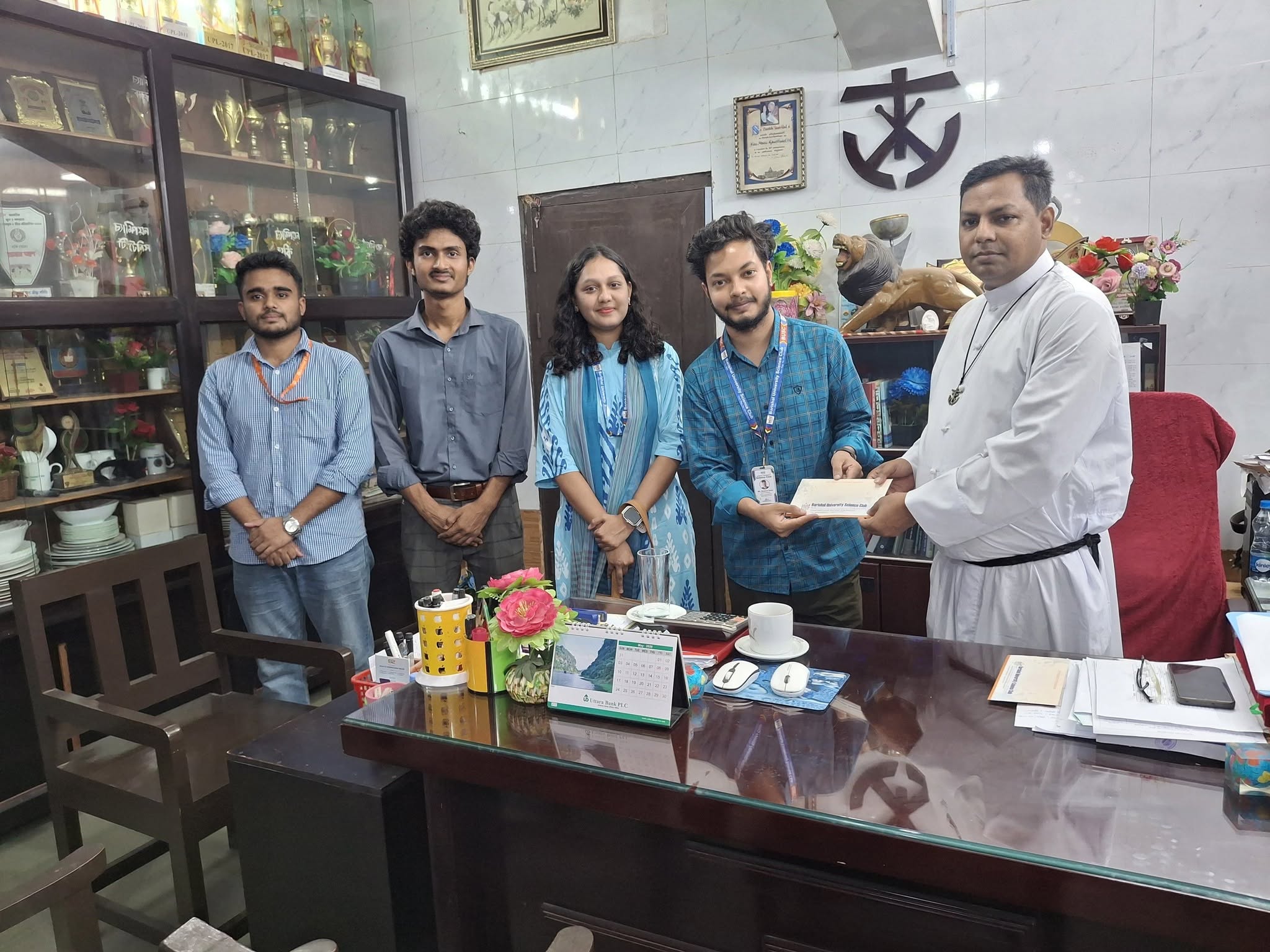 Greeting with Udayan School Teacher